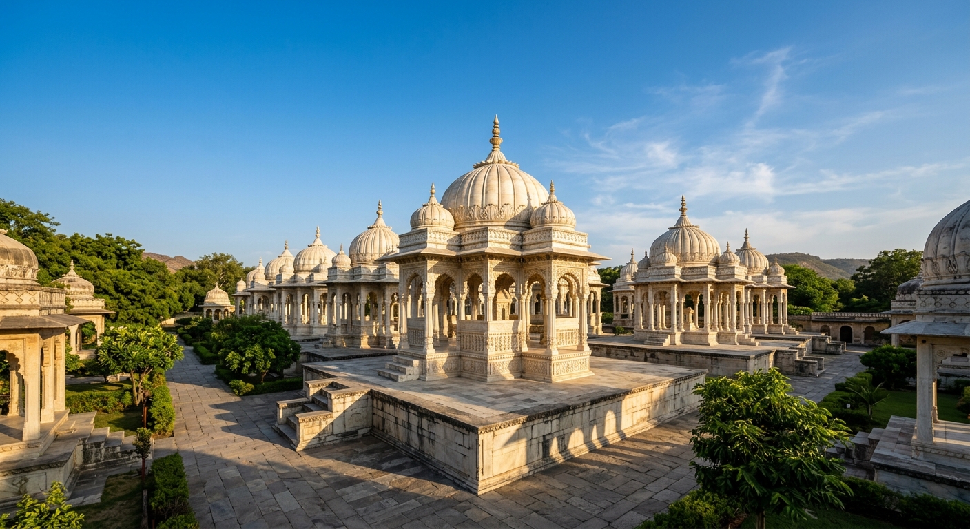 The majestic Ahar Cenotaphs in Udaipur